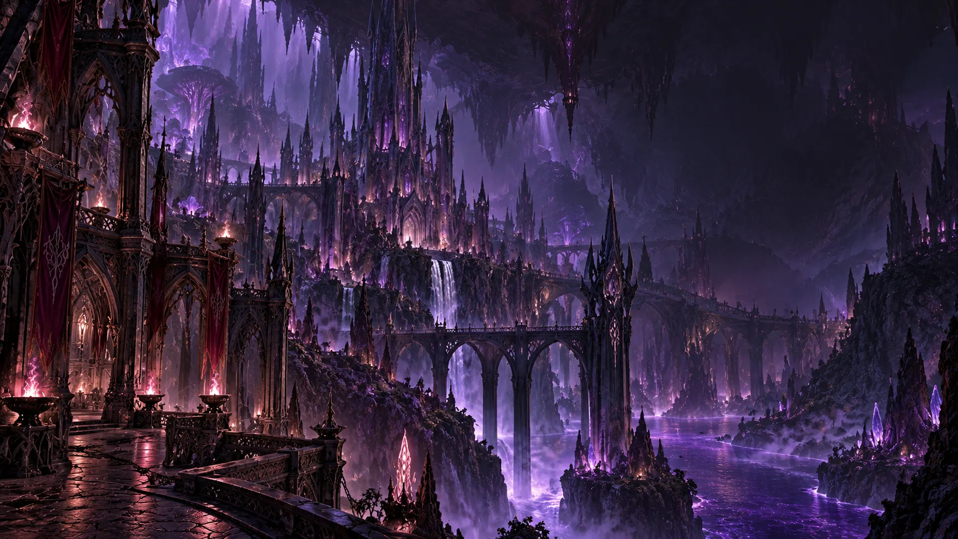 Lineage II Dark Elf city